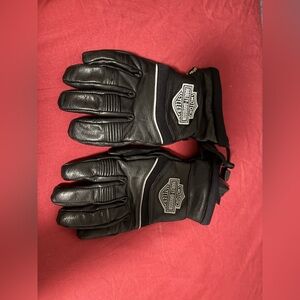 Harley-Davidson Black Riding Gloves with Knuckle Padding